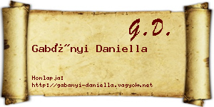 Gabányi Daniella névjegykártya